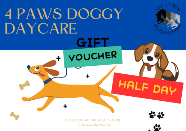 4 Paws Doggy DayCare Half Day Voucher